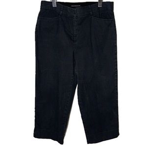 $10 ADD ON ITEM Counterparts Black 2 Pockets Capris With Belt Loops (GUC)